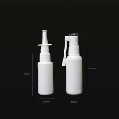 30ml 50ml Empty White Plastic Nasal Spray Bottle For Packaging