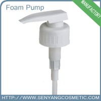 long shampoo PP bottles custom foam pump with over cap