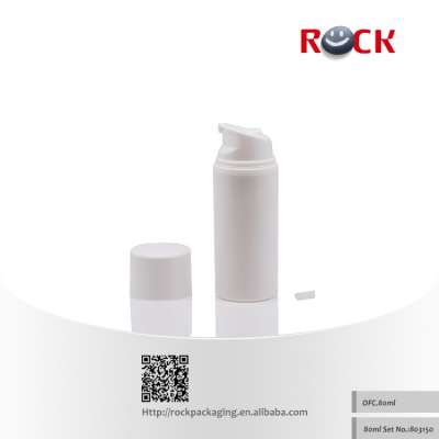 30ml 50ml 80ml cosmetic empty pump top airless plastic bottle