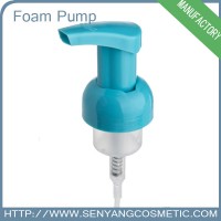 shampoo dispener bottles custom blue PP foam soap press pump